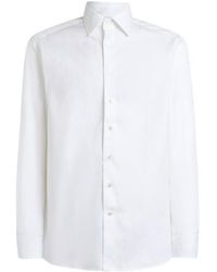 Etro - Cotton Jacquard Shirt With Arnica Motif - Lyst