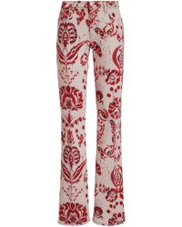 Red Straight-leg jeans for Women | Lyst