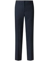 Etro - Straight-Leg Wool Jacquard Trousers With Palm Motif - Lyst