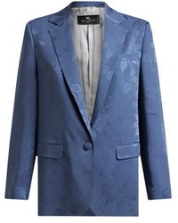 Etro - Veste À Motif Jacquard Fleuri, Femme, Taille - Lyst