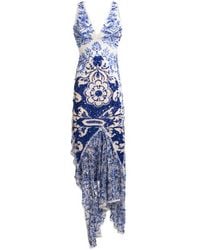 Etro - Long Dress With Sequin Embroidery - Lyst