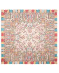 Etro - Modal Blend Scarf With Paisley Foliage Pattern - Lyst
