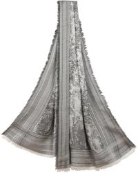 Etro - Gemusterter Schal Aus Seide Und Wolle, Herren - Lyst