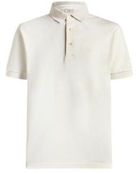 Etro - Cotton Polo Shirt With Arnica Motif - Lyst