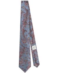 Etro - Silk Jacquard Tie With Floral Paisley Motif - Lyst