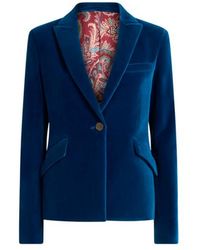 Etro - Single-Breasted Velvet Jacket - Lyst