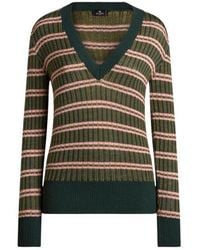 Etro - Pullover Aus Einer Wollmischung Mit Jacquard-Muster, Damen, Größe - Lyst