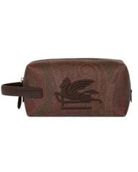 Etro - Small Arnica Pouch With Pegaso Embroidery - Lyst
