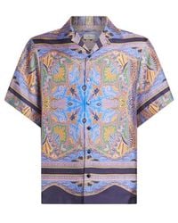 Etro - Chemise En Twill À Imprimé Paisley Placé, Homme, Taille - Lyst