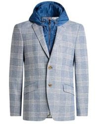 Etro - Check Jersey Jacket With Removable Bib And Hood - Lyst