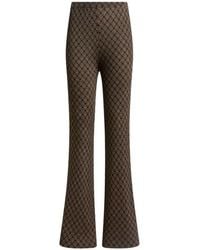 Etro - Fit-And-Flare Jacquard Trousers With Micro Diamond Motif - Lyst