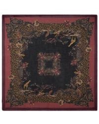 Etro - Wool, Cashmere And Silk Shawl With Animal And Paisley Motif - Lyst