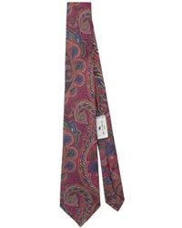 Etro - Printed Silk Tie - Lyst