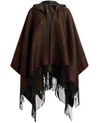 Etro - Birkenstock By Wool-Blend Jacquard Cape With Arnica Motif - Lyst