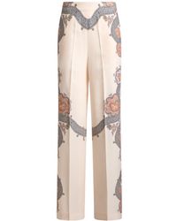 Etro - Palazzohose Aus Seide Year Of Snake, Damen, Größe - Lyst