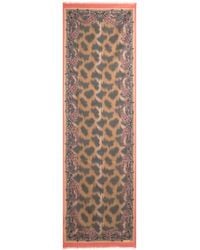 Etro - Wool-Blend Scarf With Animal Motif - Lyst