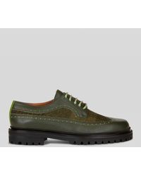 Etro Lace-up Shoes With Tartan Inserts - Green