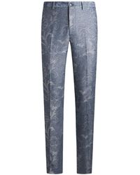 Etro - Cotton Jacquard Trousers - Lyst