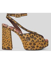 Etro - Sandales À Plateforme Façon Daim À Motif Animalier, Femme, Taille - Lyst
