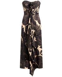 Etro - Abito A Tubino Con Maxi Stampa Floreale, Donna, Taglia - Lyst