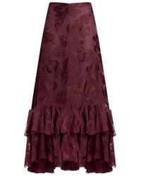 Etro - Fil Coupé Chiffon Maxi Skirt - Lyst