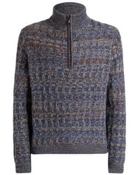 Etro - Cable-Knit Cashmere Sweater With Zip - Lyst