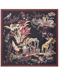 Etro - Silk Twill Scarf With Floral Paisley Motif - Lyst