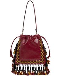 Etro - Small Leather Kalispera Bag With Fringing - Lyst