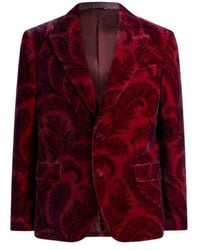 Etro - Blazer En Velours Avec Imprimé, Homme, Taille - Lyst