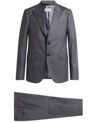 Etro - Single-Breasted Wool Jacquard Suit With Floral Paisley Motif - Lyst