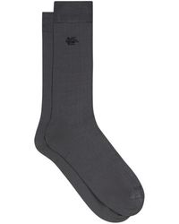 Etro - Cotton-Blend Socks With Pegaso Logo - Lyst