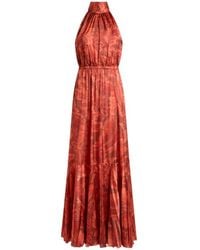 Etro - Maxi Robe En Soie Peau D'Ange À Motif Fleurs Et Abeilles, Femme, Taille - Lyst