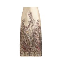 Etro - Jupe Fourreau Midi En Jacquard À Fils Coupés, Femme, Taille - Lyst