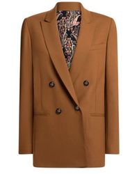 Etro - Double-Breasted Stretch Wool Jacket With Pegaso Buttons - Lyst