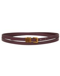 Etro - Leather Belt With Jewel Stones - Lyst
