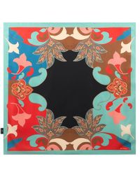 Etro - Silk Scarf With Floral Motif And Paisleys - Lyst