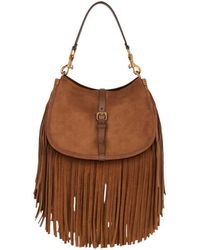 Etro - Medium Suede Pony Bag With Fringes - Lyst