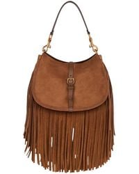Etro - Medium Suede Pony Bag With Fringes - Lyst