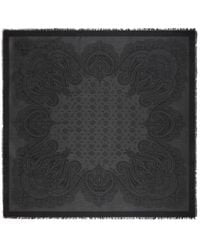 Etro - Silk And Wool Jacquard Shawl With Tie Motif And Paisleys - Lyst