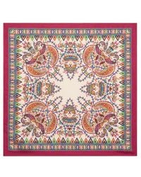 Etro - Silk Scarf With Floral Paisley And Medallion Motif - Lyst
