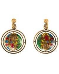 Etro - Drop Earrings With Paisley Button - Lyst