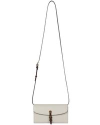 Etro - Two-Tone Leather Pony Wallet With Shoulder Strap - Lyst