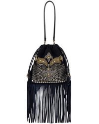 Etro - Small Suede Kalispera Bag With Studs And Fringes - Lyst