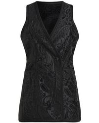 Etro - Reversible Chenille Jacquard Waistcoat With Floral Paisley Motif - Lyst