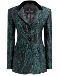 Etro - Jacquard Single-Breasted Jacket With Paisley Motif - Lyst