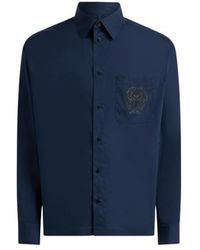 Etro - Shirt With Breast Pocket And Octopus Embroidery - Lyst