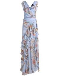 Etro - Long Dress With Ruffles And Cut-Out - Lyst