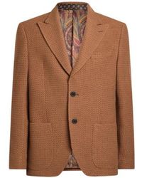 Etro - Single-Breasted Knit Cashmere And Wool Jacket - Lyst