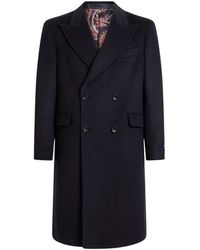 Etro - Double-Breasted Cashmere Coat - Lyst