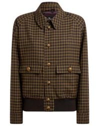 Etro - Wool Bomber Jacket With Check Motif - Lyst